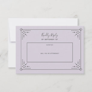 Stardust Wedding RSVP Card Karte