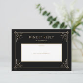Stardust Wedding RSVP Card Karte (Stehend Vorderseite)