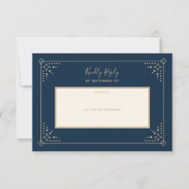 Stardust Wedding RSVP Karte