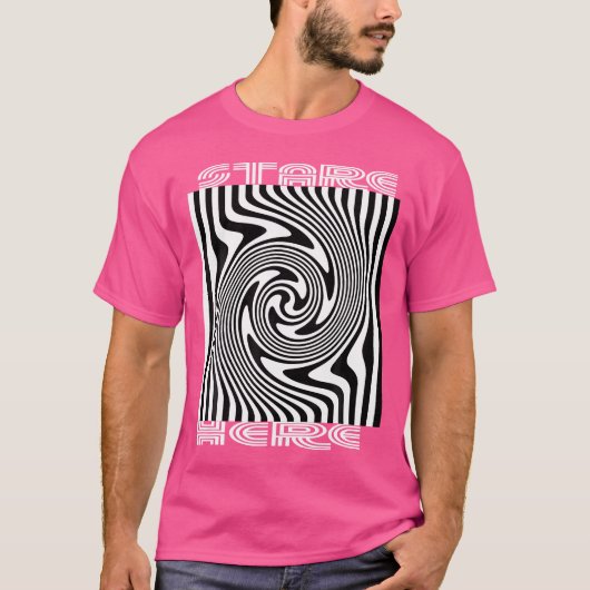 Stare Here Optical Illusion Dizzy T-Shirt (Vorderseite)