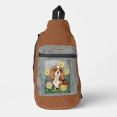 Stared Glass King Charles Spaniel Crossbody Bag (Vorderseite)