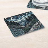 Starfall Rechteckiger Pappuntersetzer (angewinkelt)