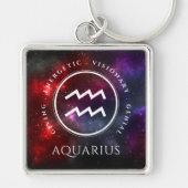 Starfield Aquarius Water Bearer Western Zodiac Schlüsselanhänger (Vorne)