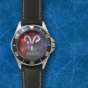 Starfield Aries Ram Western Zodiac Armbanduhr