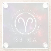 Starfield Aries Ram Western Zodiac Glasuntersetzer (Rückseite)