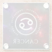 Starfield Cancer Crab Western Zodiac Glasuntersetzer (Rückseite)