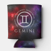 Starfield Gemini Twins Western Zodiac Dosenkühler (Rückseite)