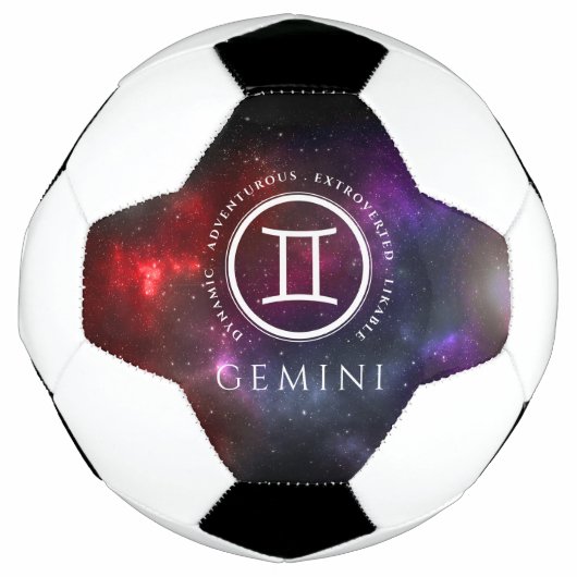 Starfield Gemini Twins Western Zodiac Fußball (Vorderseite)
