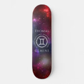 Starfield Gemini Twins Western Zodiac Skateboard (Vorderseite)