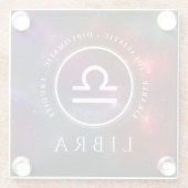 Starfield Libra Scales Western Zodiac Glasuntersetzer (Rückseite)