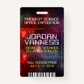 Starfield mit mehrfarbigem kosmischer Staub Ausweis (Vorderseite)