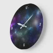 Starfield mit mehrfarbigem kosmischer Staub Große Wanduhr (Winkel)
