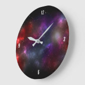 Starfield mit mehrfarbigem kosmischer Staub Große Wanduhr (Winkel)