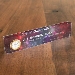 Starfield mit mehrfarbigem kosmischer Staub Namensplakette