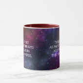 Starfield mit mehrfarbigem kosmischer Staub Tasse (Zentrum)