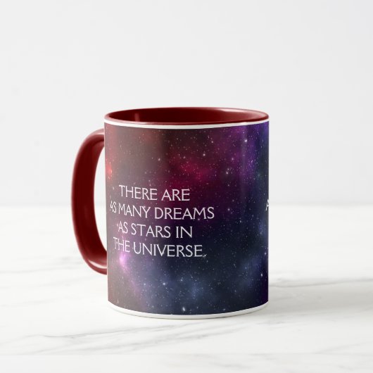 Starfield mit mehrfarbigem kosmischer Staub Tasse (Vorderseite Links)