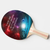Starfield mit mehrfarbigem kosmischer Staub Tischtennis Schläger (Seitenansicht)