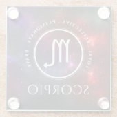 Starfield Scorpio Scorpion Western Zodiac Glasuntersetzer (Rückseite)