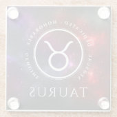 Starfield Taurus Bull Western Zodiac Glasuntersetzer (Rückseite)
