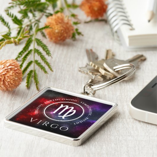 Starfield Virgo Maiden Western Zodiac Schlüsselanhänger (Seite)