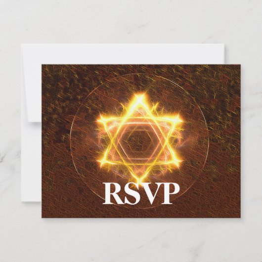 Starfire Bar/Bat Mitzvah UAWG RSVP Karte (Vorderseite)