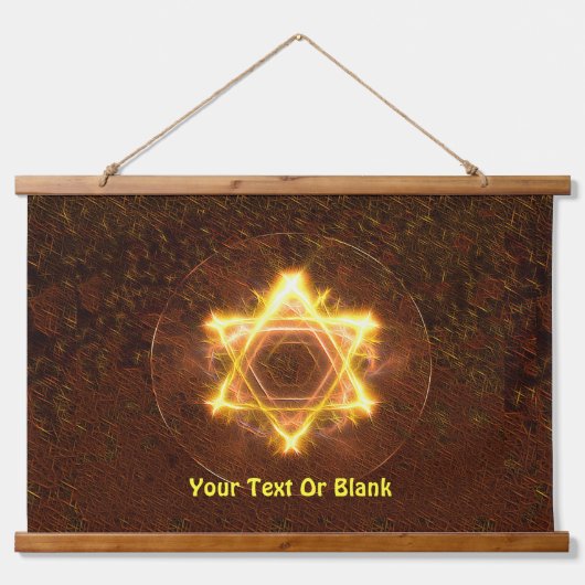 Starfire Fraktal Star von David Wandteppich Mit Holzrahmen (Vorne)