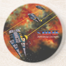 Starfire Untersetzer: KON Zerstörer im Kampf Sandstein Untersetzer