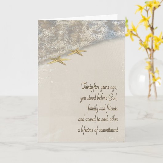 Starfish 35. Jahrestag Karte (Gelbe Blume)