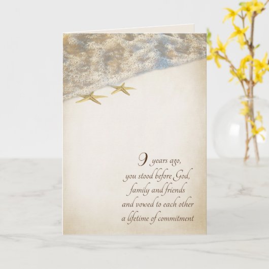 Starfish 9-Jubiläumskarte Karte (Gelbe Blume)
