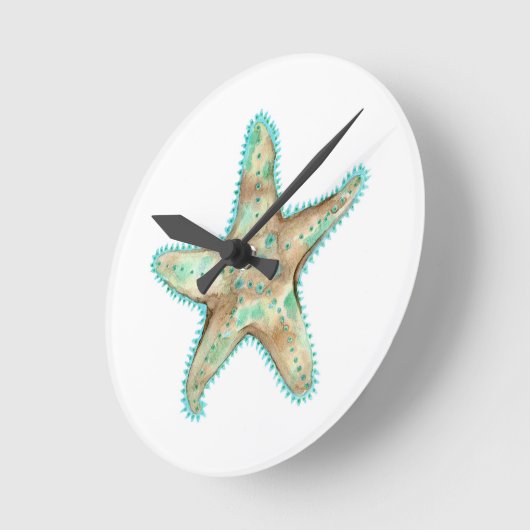 Starfish Acrylklemme Runde Wanduhr (Winkel)