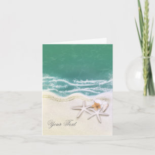 Starfish am Aquamarinen Meer, vielen Dank Dankeskarte