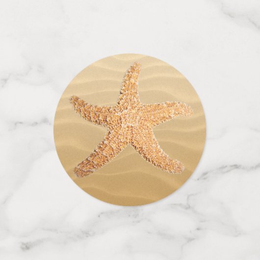 Starfish am Beach Wedding Party Table Confetti Konfetti (Klein Vorderseite)