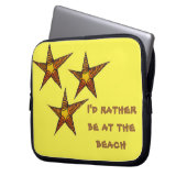 Starfish am Sandstrand Ich möchte lieber am Strand Laptopschutzhülle (Vorderseite Links)