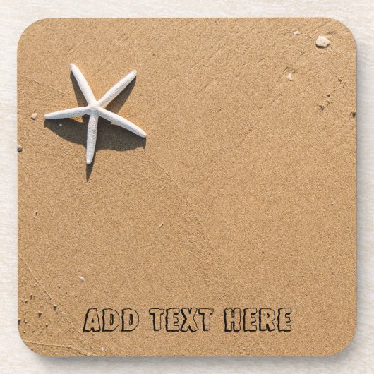 Starfish am Sandy Beach Getränkeuntersetzer (Vorderseite)