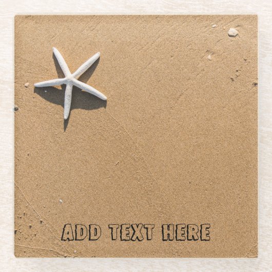 Starfish am Sandy Beach Glasuntersetzer (Vorderseite)