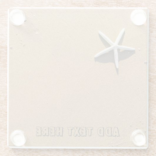 Starfish am Sandy Beach Glasuntersetzer (Rückseite)