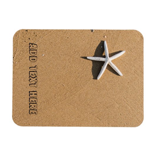 Starfish am Sandy Beach Magnet (Horizontal)