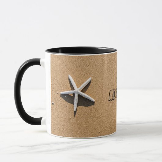 Starfish am Sandy Beach Tasse (Links)