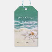 Starfish am Strand Aquamarines Gastgeschenk Geschenkanhänger (Vorderseite)