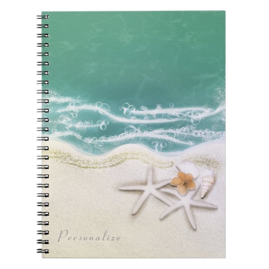 Starfish am Strand Aquamarines Meer Elegante Notizblock (Vorderseite)