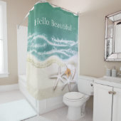 Starfish am Strand Aquamarines Meer Wasser tropisc Duschvorhang (Beispiel)