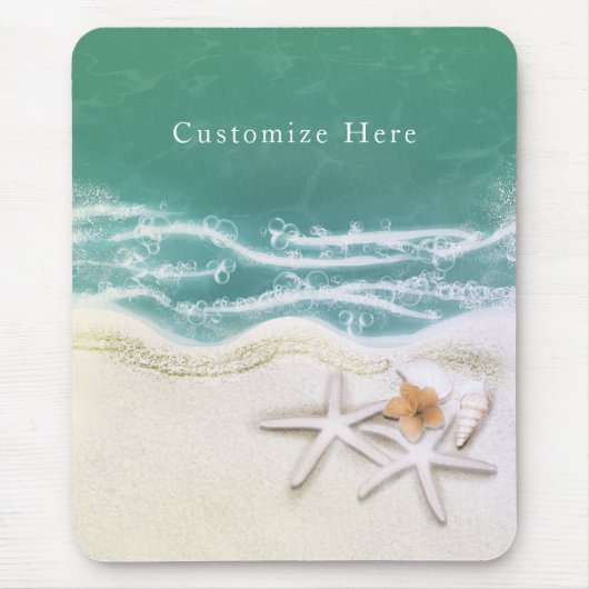 Starfish am Strand Aquamarines Meer Wasser tropisc Mousepad (Vorne)