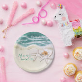 Starfish am Strand Aquamarines Party des Meeres Pappteller (Party)