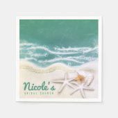 Starfish am Strand Aquamarines Party des Meeres Serviette (Vorderseite)