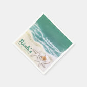 Starfish am Strand Aquamarines Party des Meeres Serviette (Ecke)