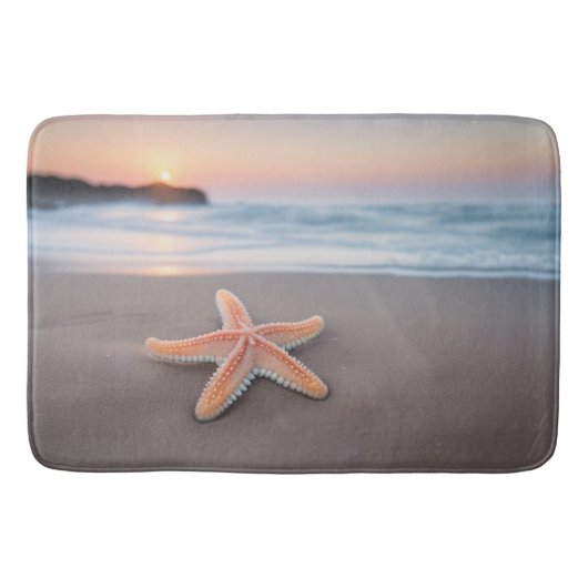 Starfish am Strand Badematte (Vorderseite)