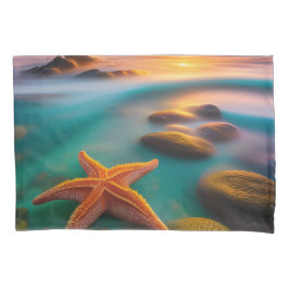 Starfish am Strand bei Sunrise Kissenbezug