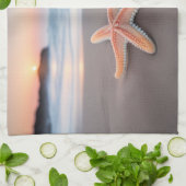 Starfish am Strand Geschirrtuch (Gefaltet)