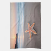 Starfish am Strand Geschirrtuch (Vertikal)