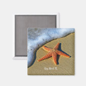 Starfish am Strand in Key West, Florida, Magnet (Vorderseite/Rückseite)
